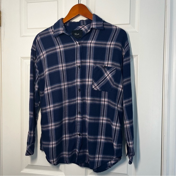 Rails Tops - RAILS Plaid Flannel Button Down Blue Red Size Medium